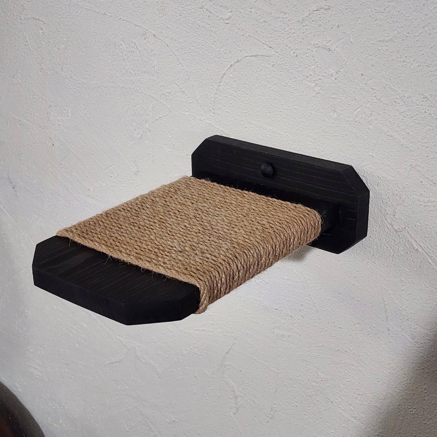 Floating Sisal Rope Cat Shelf/ Carpeted Cat Shelf Step / One Short 12" Shelf