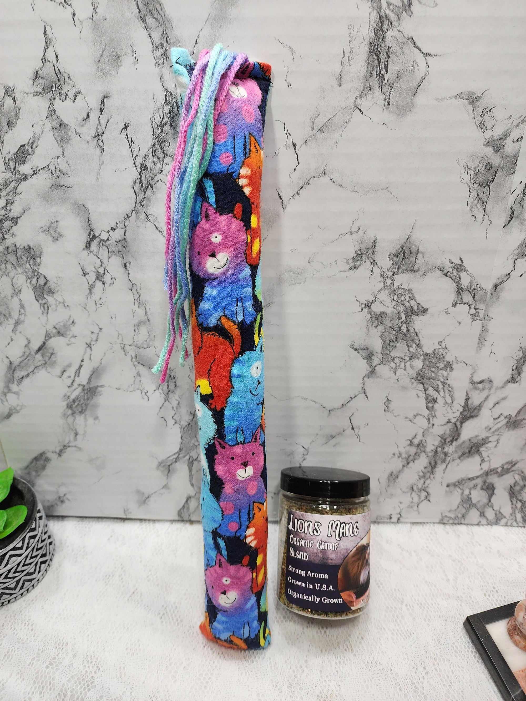 Rainbow Cats w/ Organic Cat-nip Kicker Toy 14" / Combo Pack