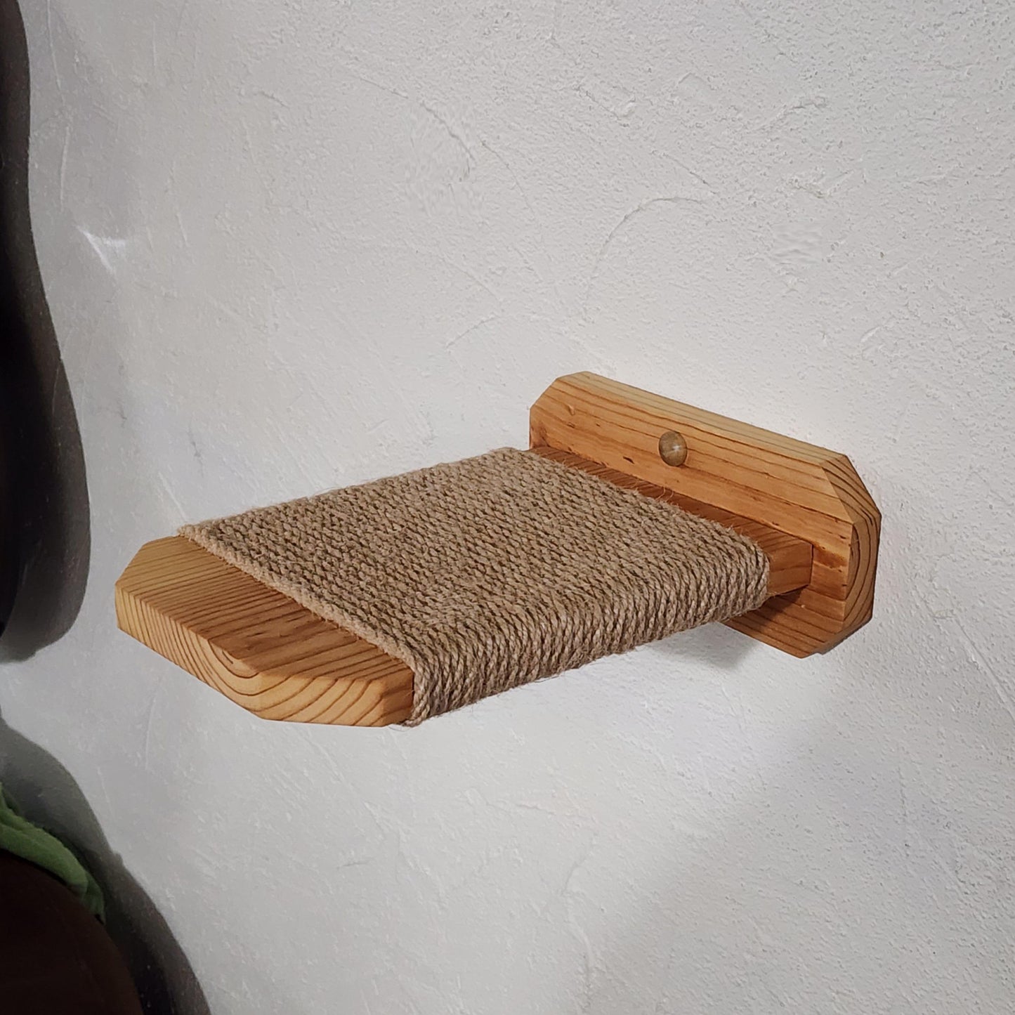 Floating Sisal Rope Cat Shelf/ Carpeted Cat Shelf Step / One Short 12" Shelf