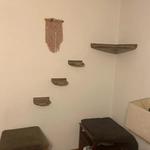 Floating Cat Step Set 3 Piece / Wall Mounted Cat Furniture